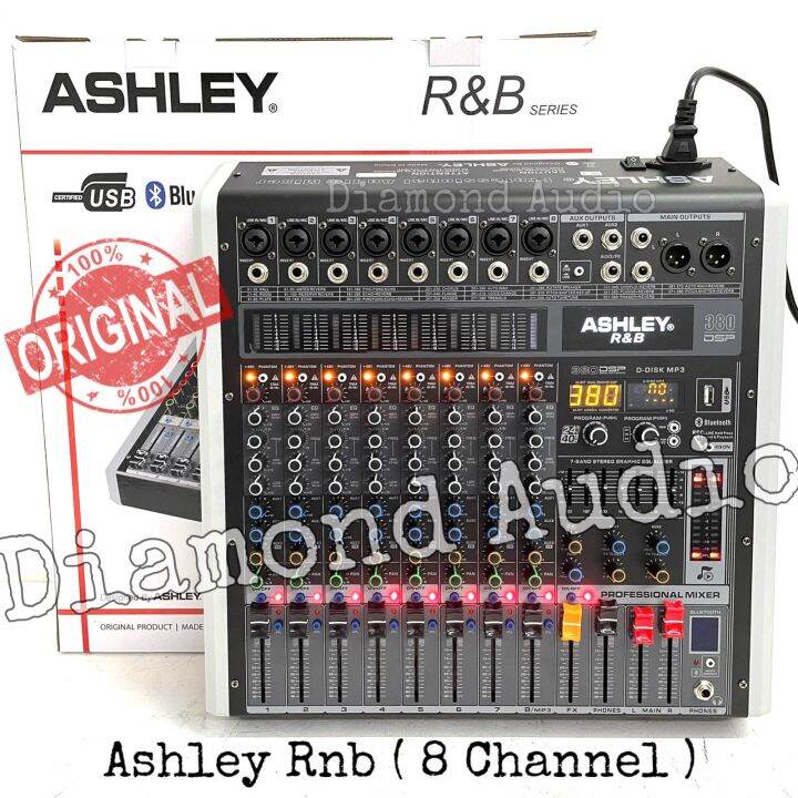 Mixer Audio Ashley R B Channel Usb Bluetooth Original Mixing