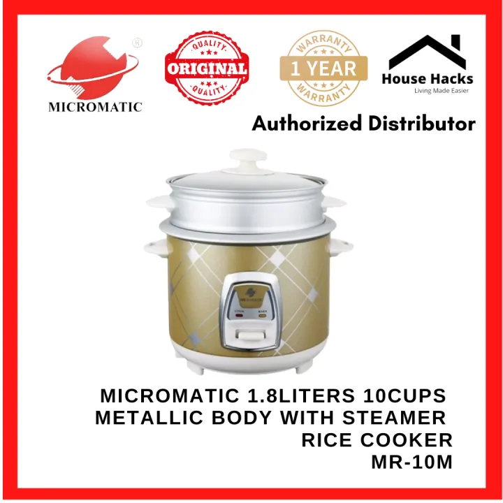 Micromatic Mr M Liters Cups Metallic Body With Steamer Rice