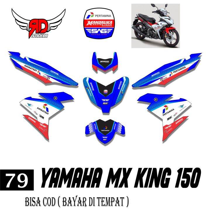 Sticker Decal Mx King Full Body Motif Mandalika Racing Team Dekal