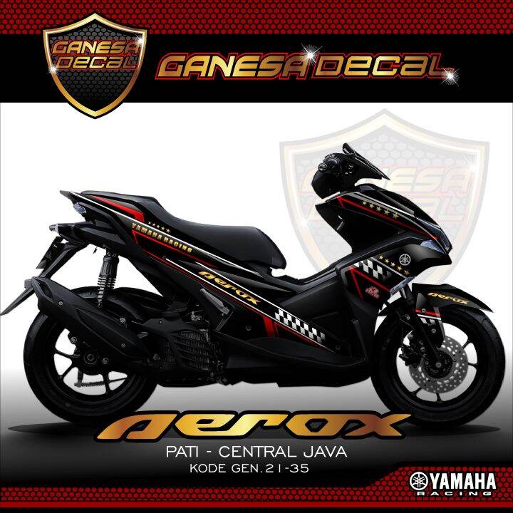 Decal Sticker Dekal Stiker Fullbody Motor Yamaha Aerox 155 Motif Grafis