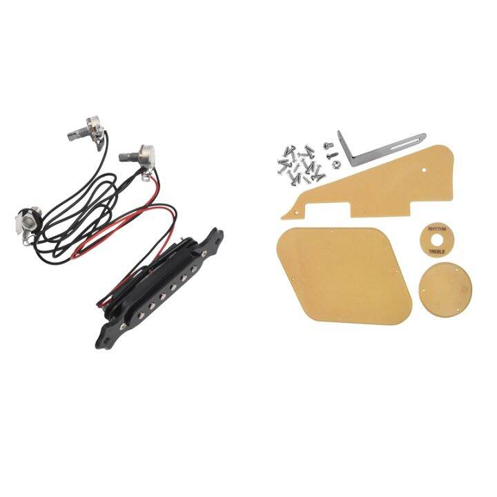 X Magnetic Acoustic Pickup Set Cream Pickguard Cavity Switch