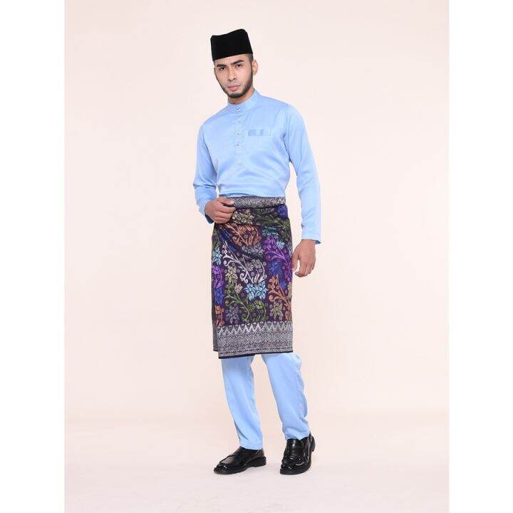 Baju Melayu Zidane Sky Blue Lazada