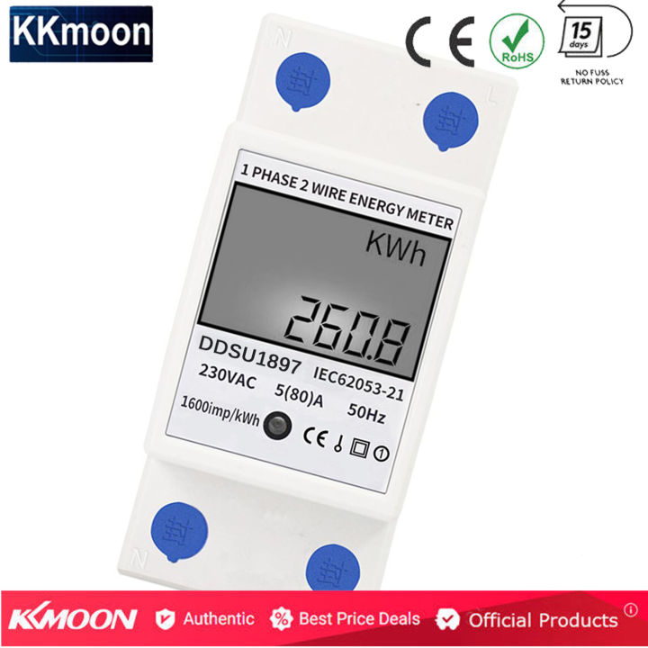 Digital Electric Energy Meter Single Phase Din Rail Electricity Meter