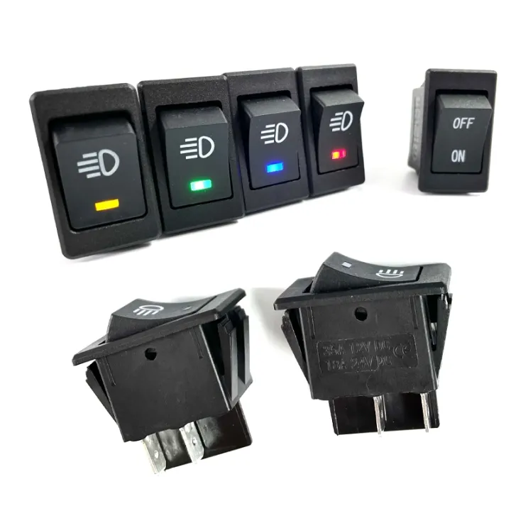 GAMA KCD4 Rocker Switch ON OFF 2 Position 4 Pins LED 12V 35A