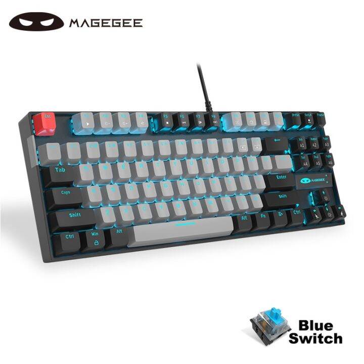 MageGee MK Star Mechanical Gaming Keyboard Blue Red Switch 87 Keys