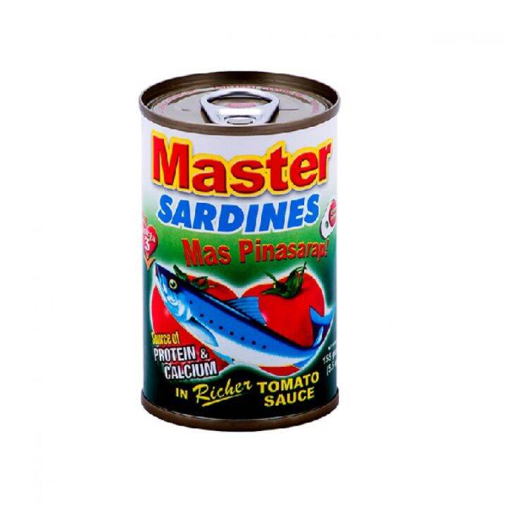 MASTER SARDINES GREEN IN TOMATO SAUCE 155G Lazada PH