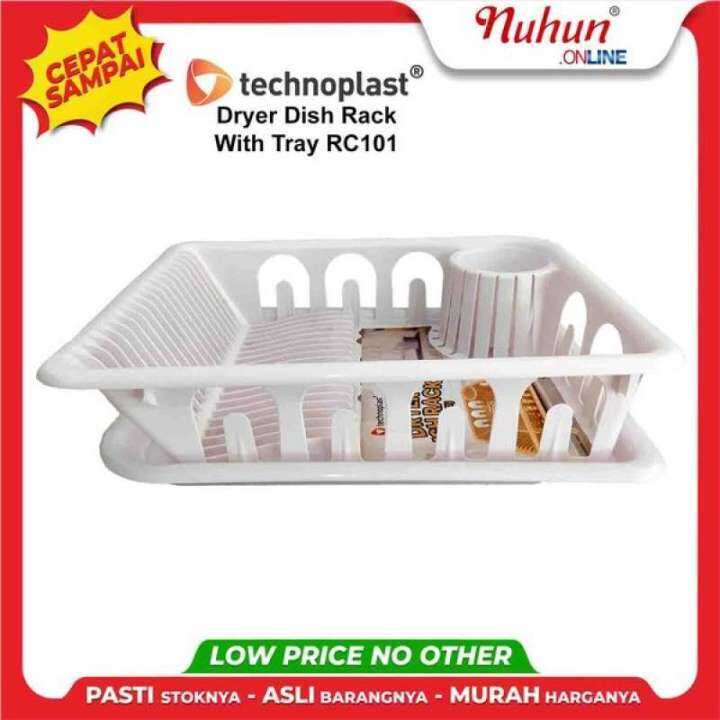 Rak Piring Technoplast Rc Dryer Dish Rack With Tray Rak Serbaguna