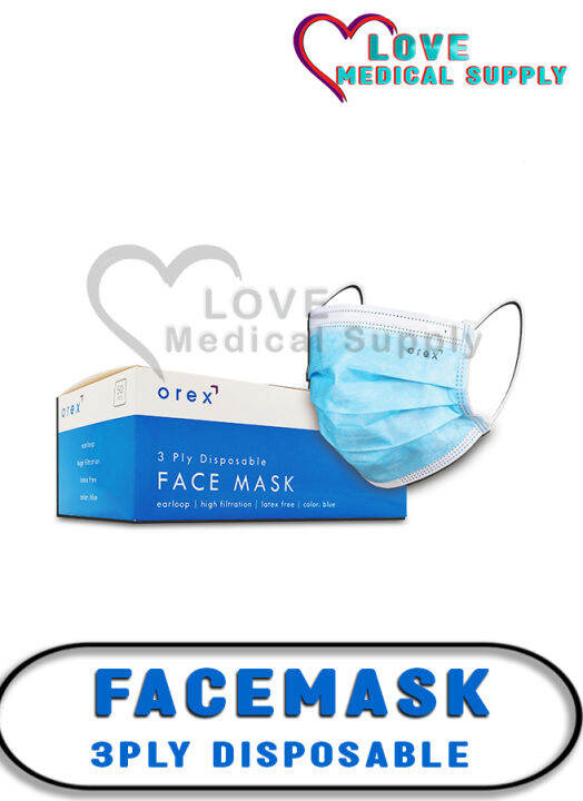 Orex Ply Disposable Earloop Face Mask Box Pcs Lazada Ph