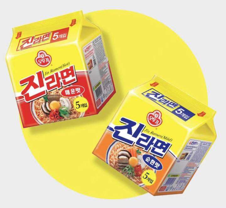 Korean Ottogi Jin Ramen Mild And Spicy Two Flavor G Lazada Ph