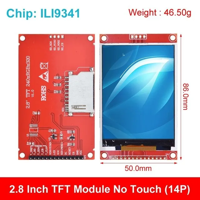 X Spi Tft Lcd Serial Port Pcb Adapter Micro Sd St V