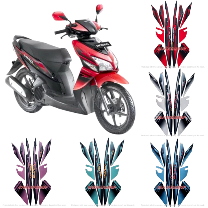 STIKER STRIPING LIS LES BODY MOTOR HONDA VARIO CW 110 2006 STRIPING