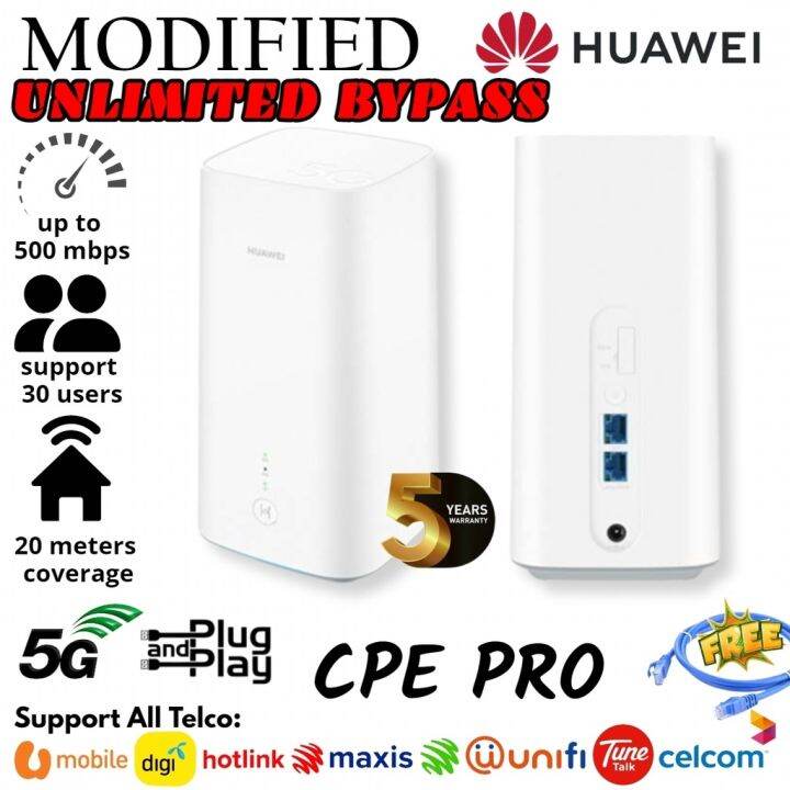 NEW MODIFIED BYPASS HUAWEI WiFi Router Sim Card Modem 5G Pro CPE B628