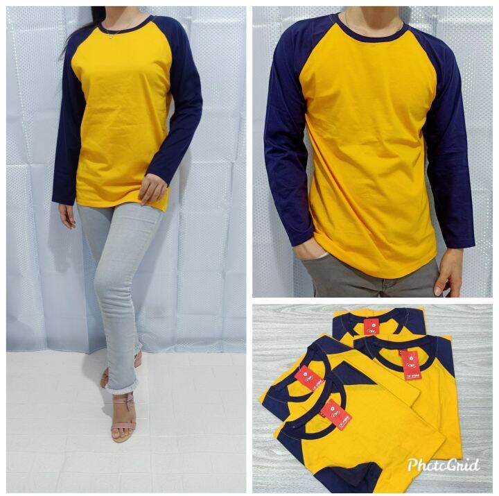 Kaos Polos Reglan Kuning Navy Lengan Panjang Uk M L Xl Xxl Lazada