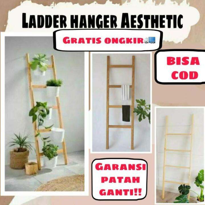 Ladder Hanger Aesthetic Bisa Rak Tangga Kayu Gantungan Sajadah