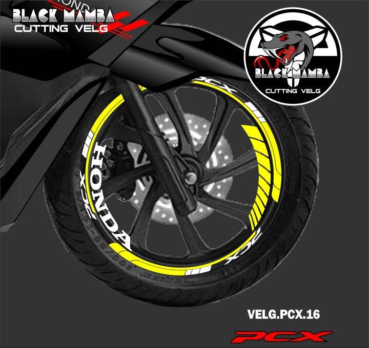 COD CUTTING STICKER VELG HONDA PCX 12 STIKER LIS LIST VARIASI BAN