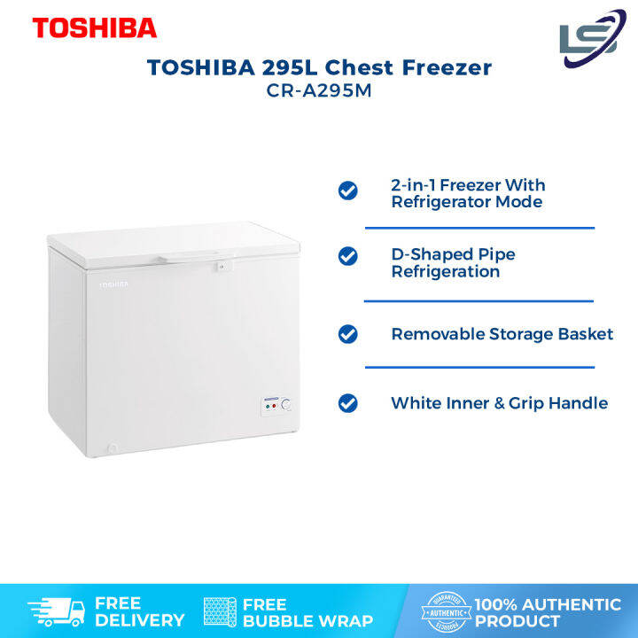 Toshiba L Chest Freezer Cr A M Led Light Key Lock Grip