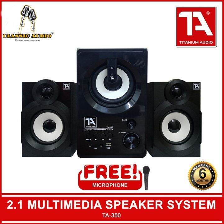 Titanium Audio TA 350 2 1 MULTIMEDIA SPEAKER SYSTEM Built In Subwoofer