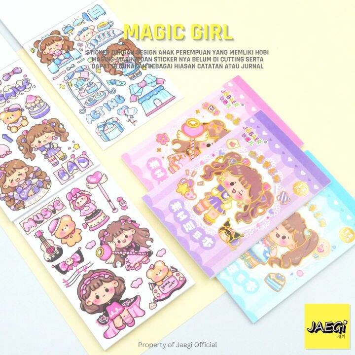 Jaegi Mini Sticker Aesthetic Magic Girl Edition Lembar Lazada