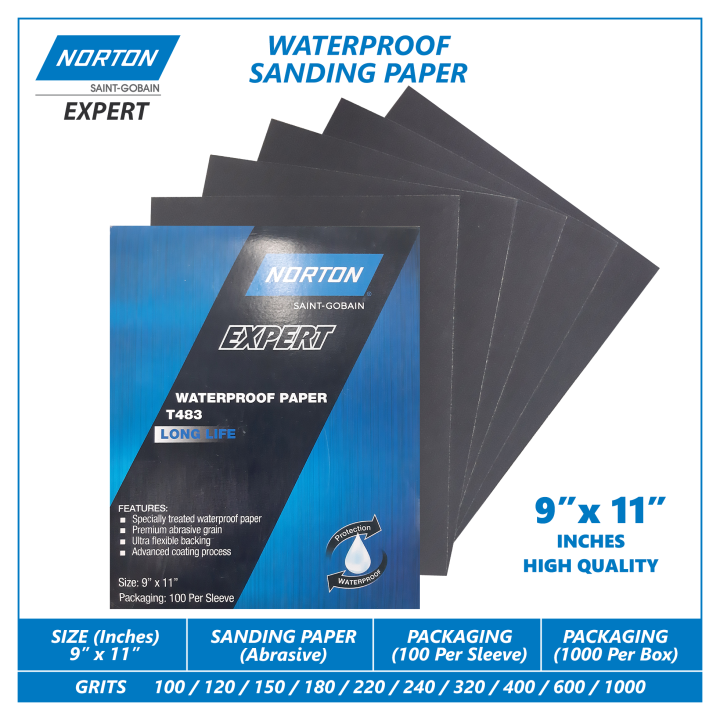 Norton Expert Sandpaper X Inches Sold Per Piece Waterproof