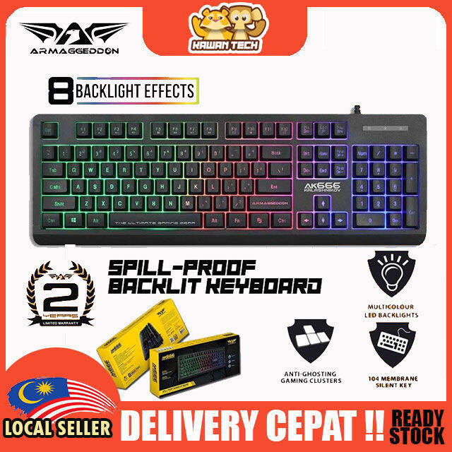 Armaggeddon Ak Kalashnikov Color Membrane Gaming Keyboard With