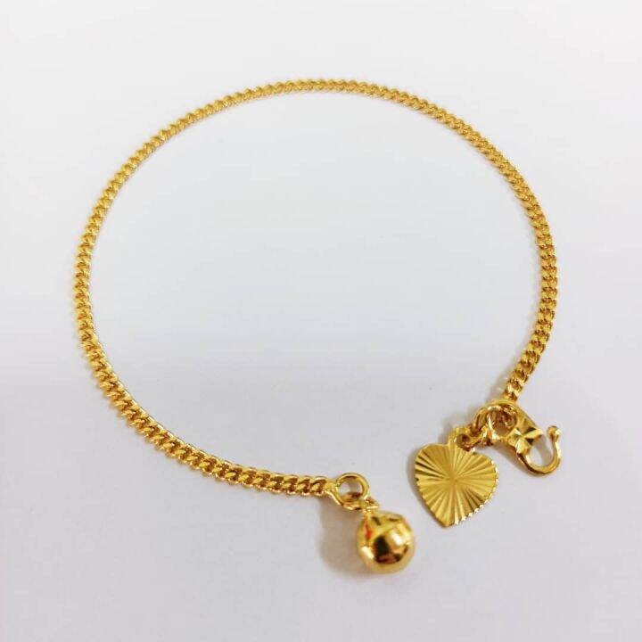 Bracelet 2mm 3mm Rantai Tangan Emas Korea 24K Gold Plated Lazada