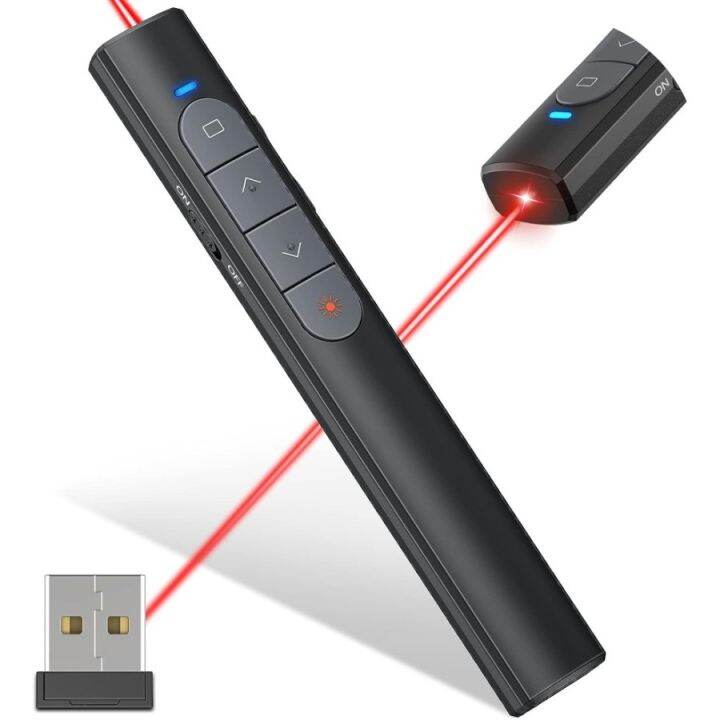 Laser Pointer Presentasi Pen Remote Wireless Meter Charge Lazada