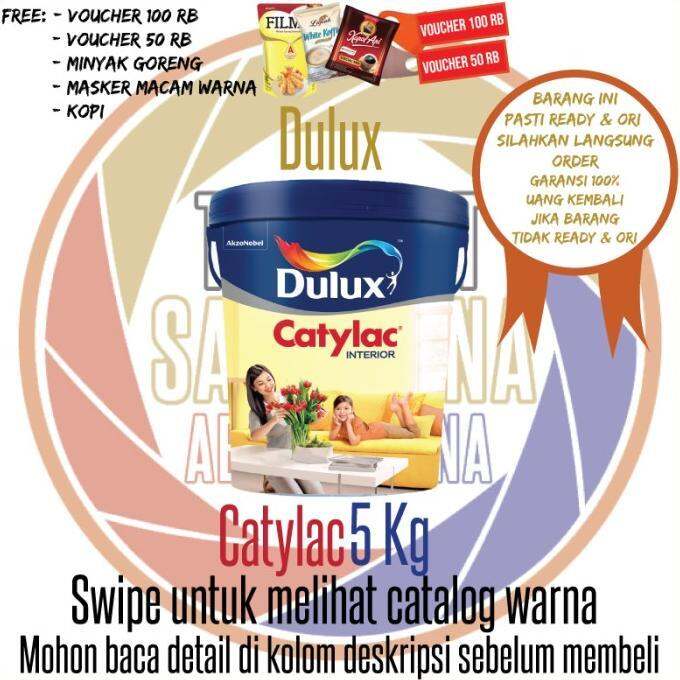 Cat Dulux Catylac 5 Kg Putih 1501 Warna Cat Interior Galon