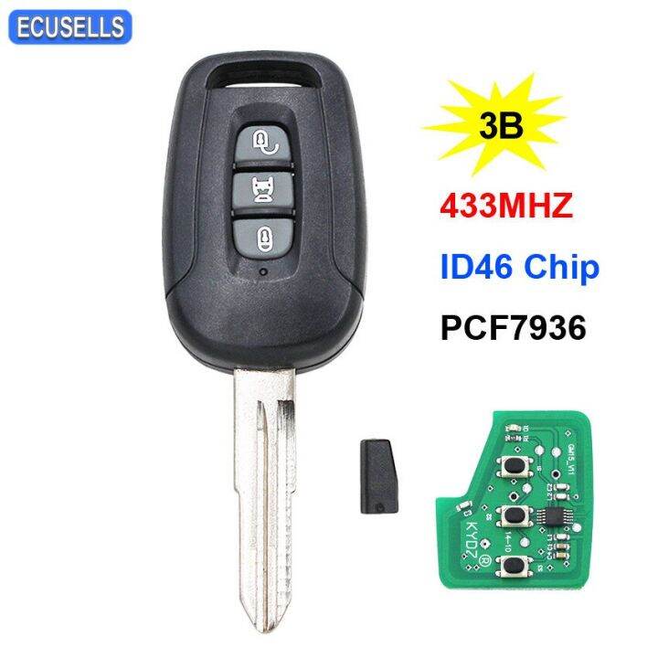 Button Remote Key Smart Car Key Mhz Id Pcf Chip For