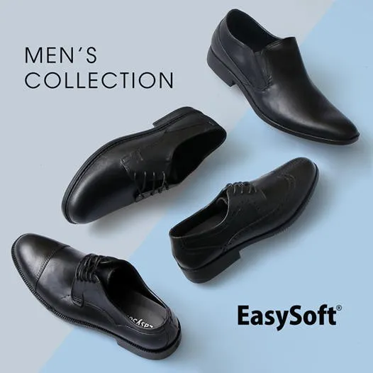 Easysoft Black Shoes Collection For Men Set B Waterproof Durable