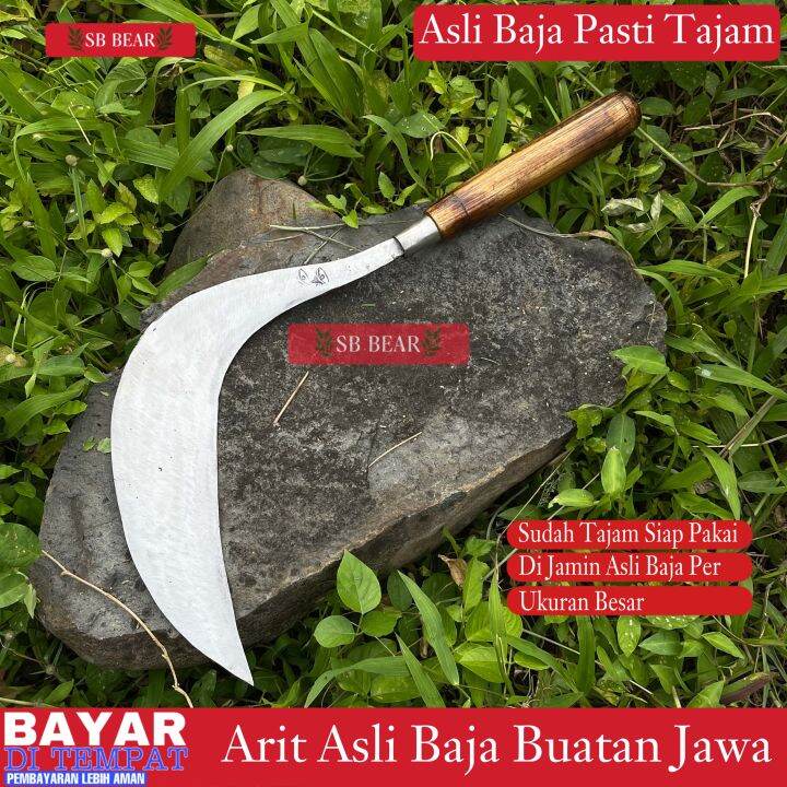 Arit Rumput Baja Asli Super Tajam Jawa Barat Cap Mata Ukuran Besar