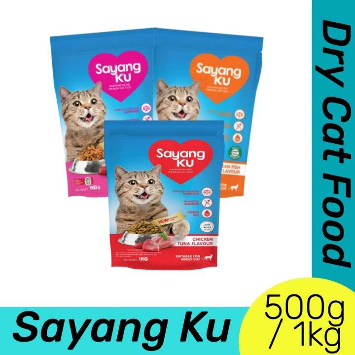 Sayangku Premium Cat Dry Food Ocean Fish Tuna Chicken Tuna Flavour