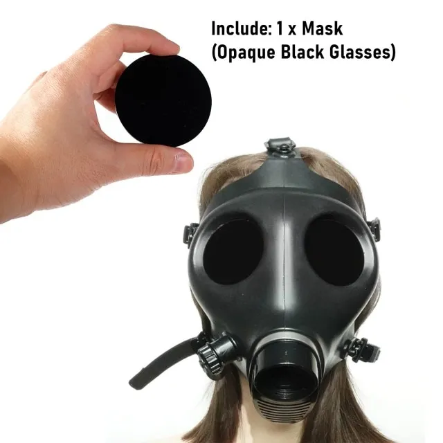 Ftshist Half Face Silica Gel Gas Mask Fetish Latex Breathing Bag Rubber