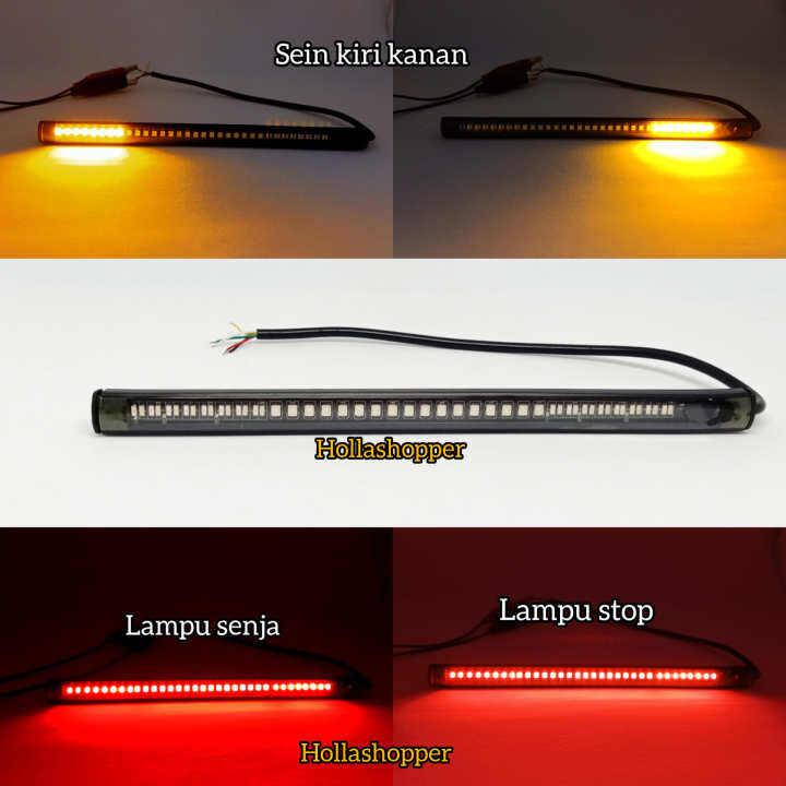 Lampu LED REM LED Strip 3 In 1 Sein Senja Stop Rem 20cm Fleksibel DRL