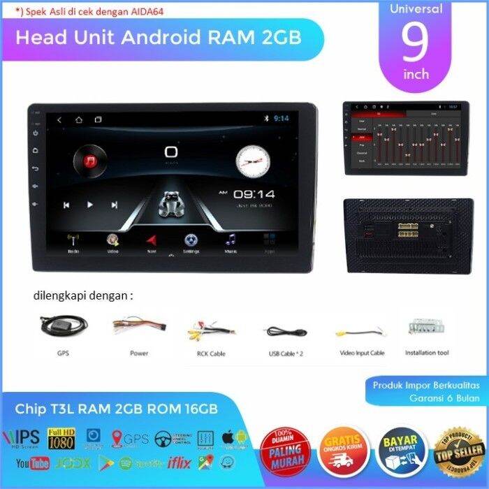 Headunit Android Universal 10 Inch 2GB Double Din Head Unit Tape Mobil