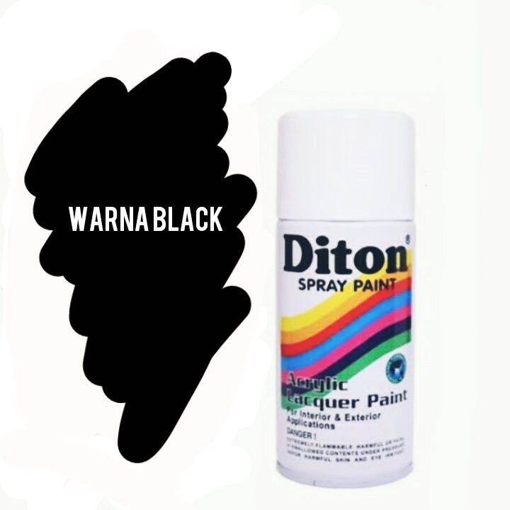 Cat Semprot Pylok Pilok Pilox Diton Cc Warna Black Hitam Doff Glosy