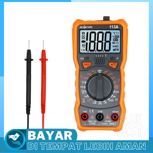 BERGARANSI COD DIGITAL MULTIMETER VOLTAGE TESTER RM113A