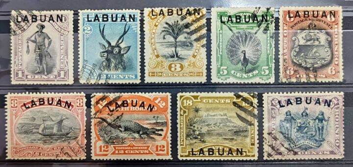 Stm Labuan North Borneo Stamps Overprinted Labuan V