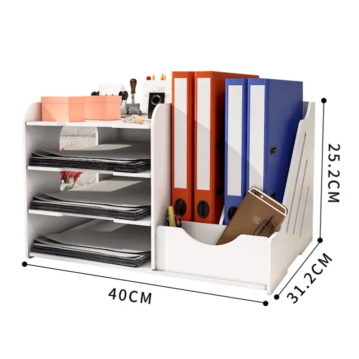 Office Supplies Folder Storage Box Multi Layer Bookshelf Simple Table