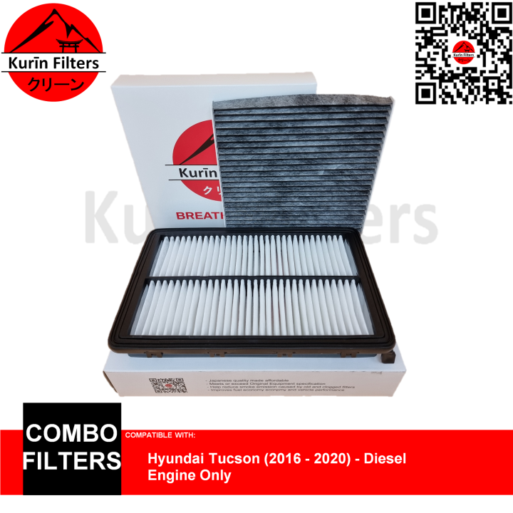 Genuine KURIN Combo Filters Air Charcoal Cabin For Hyundai Tucson