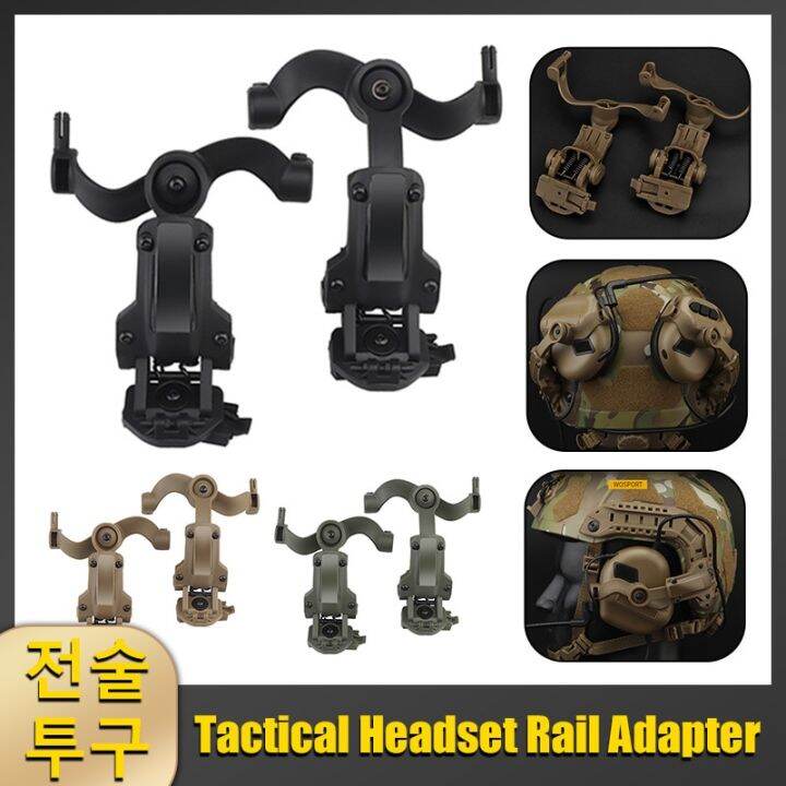 Pcs Tactical Helmet Headset Bracket Kits Multi Angle Rotation Helmet