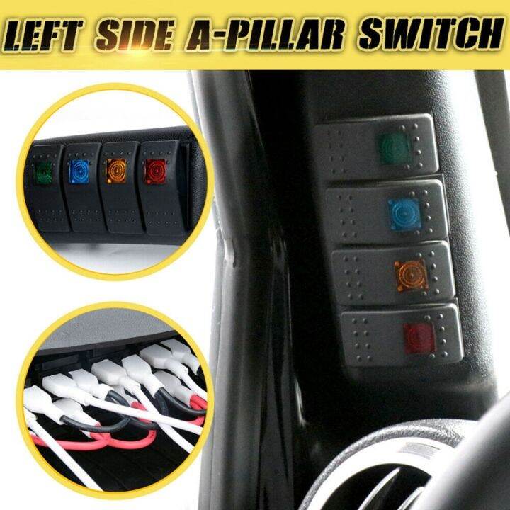 Car A Pillar Switch Pod Panel Left Side Rocker For Jeep Wrangler Jk