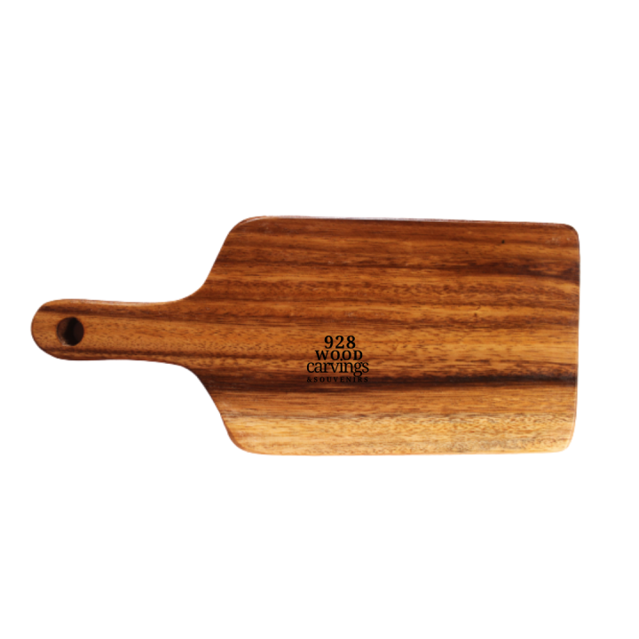 Small Chopping Board With Handle Acacia Wood 2 Sizes Available