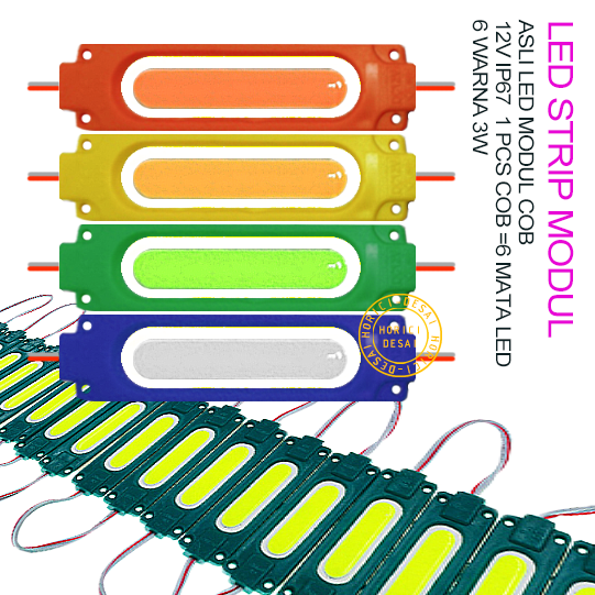 ASLI DC LAMPU LED MODUL COB LAMPU LED STRIP MODUL COB 1COB 6LED 3W 12V