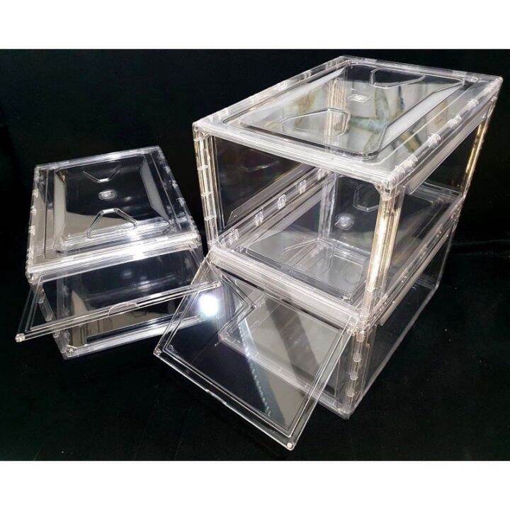 Ke Lf Yrl Magnetic Front Drop Acrylic Shoe Box Lazada Ph