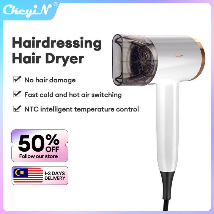 CkeyiN Hair Dryer Foldable Fast Dry Strong Wind Hair Blower Hair Dryer