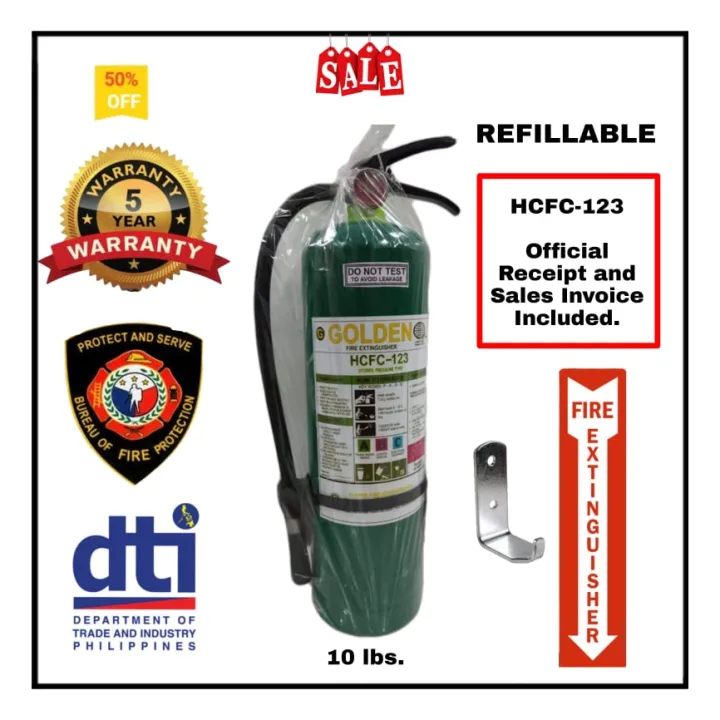 Fire Extinguisher 10 Lbs HCFC 123 5 Years Warranty Lazada PH