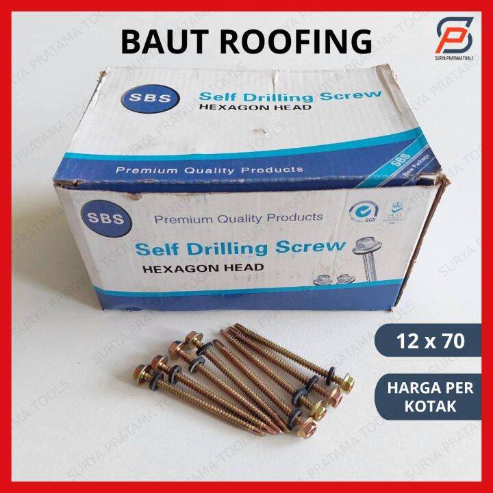 Pcs Baut Rangka Baja Ringan X Per Kotak Skrup Roofing Sds