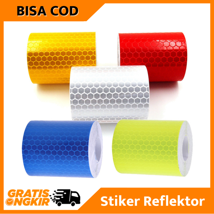 Nano Car Reflective Sticker Warning Strip Tape Color X Cm Stiker