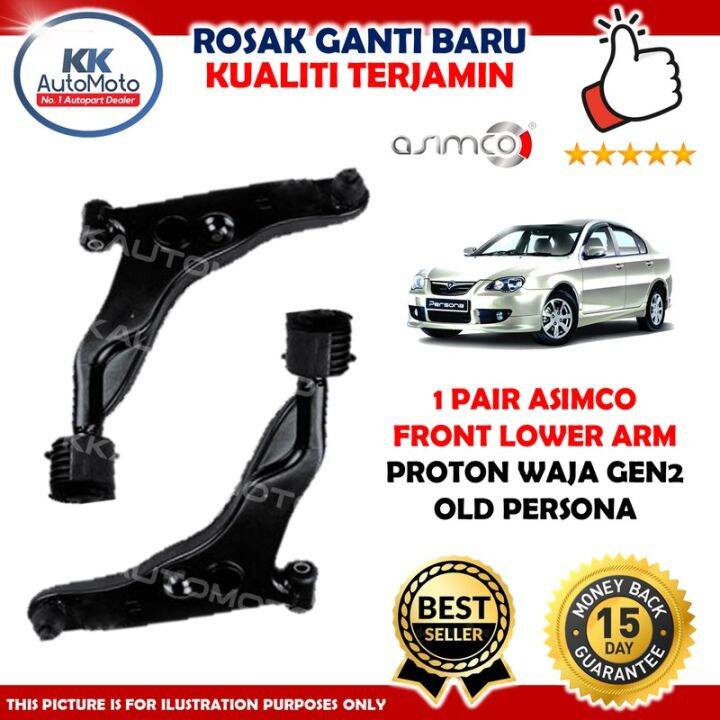 Proton Waja Gen2 Persona Lama 1 Pair Asimco Front Lower Arm LR