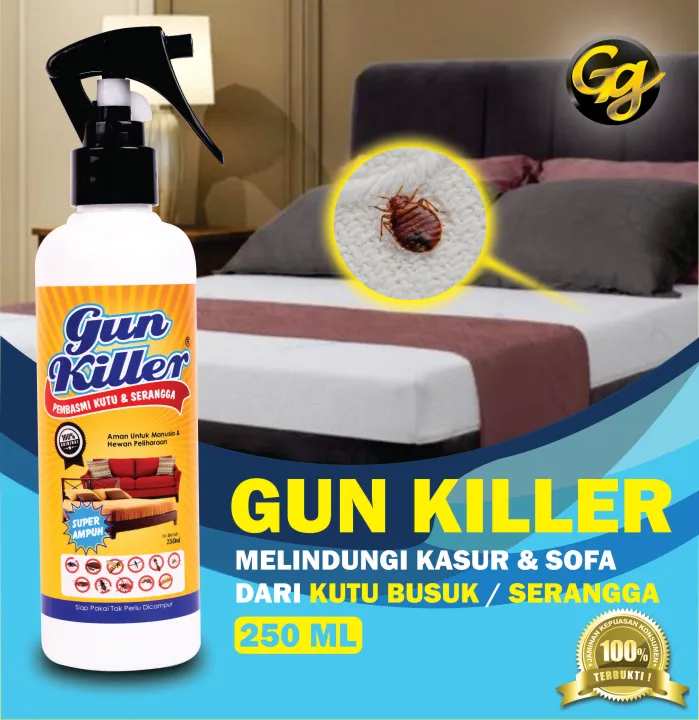 Obat Pembasmi Kutu Kasur Kutu Busuk Kutu Sofa Dan Tungau Gun Killer